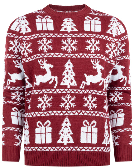 Christmas Sweater Marius for Women in Cozy Bordeaux Red