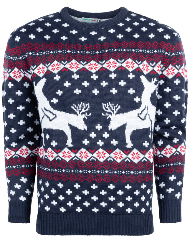 Christmas Sweater Marius for Women with Playing Reindeer Design