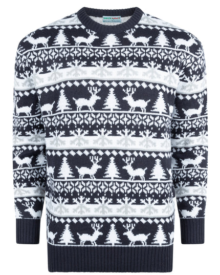 Christmas Sweater Marius for Women in Modern Blue & White