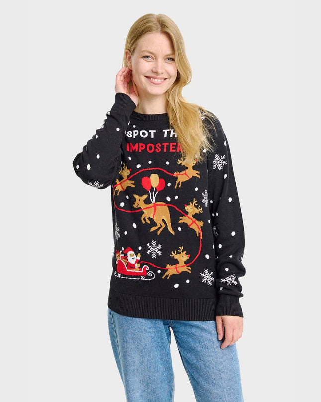 Imposter Christmas Sweater for Women - Cozy Holiday Style