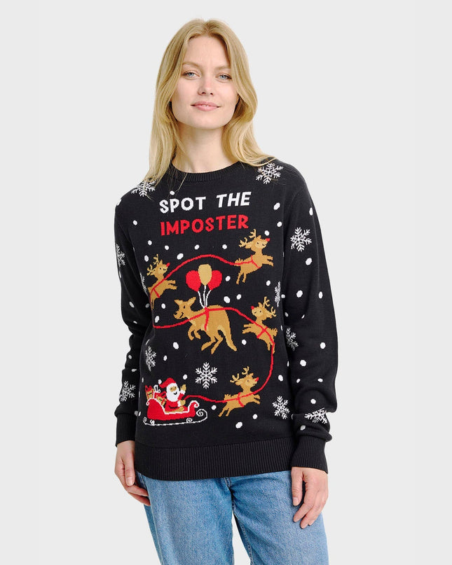 Imposter Christmas Sweater for Women - Cozy Holiday Style