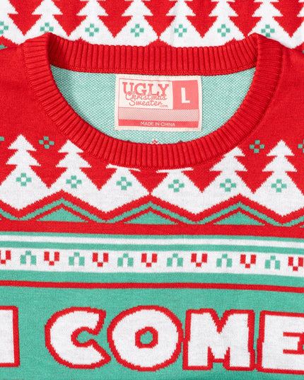 Suéteres Feos de Navidad Unisex para Parejas I Come in Peace