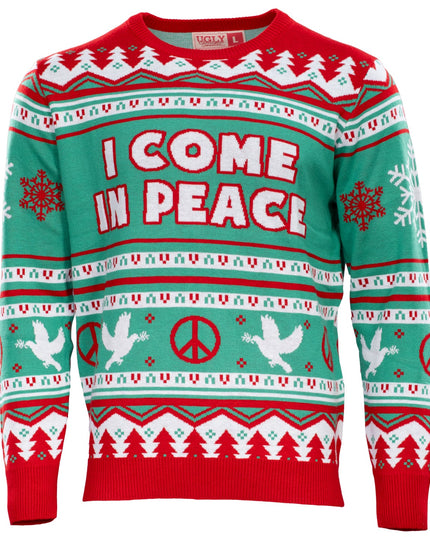 Suéteres Feos de Navidad Unisex para Parejas I Come in Peace