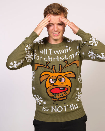 Suéter Navideño "Not Flu" - Unisex