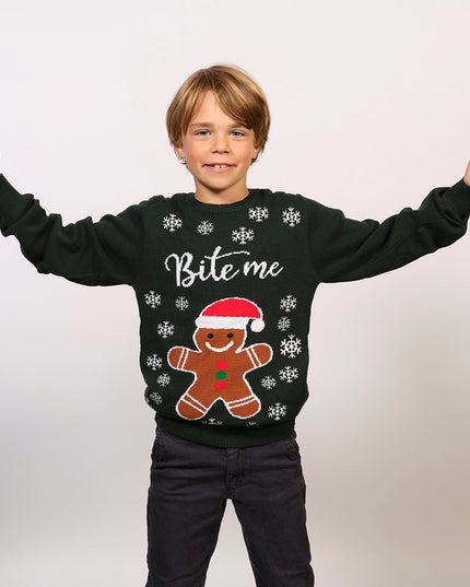 Bite Me Christmas Sweater for Kids - Børn