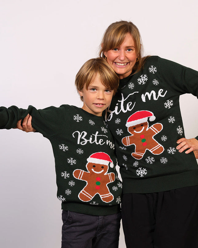 Bite Me Christmas Sweater for Kids - Børn