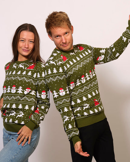 Stylish Green Christmas Sweater - Unisex Holiday Fashion