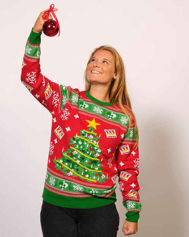 Decorated Christmas Tree Light-Up Sweater