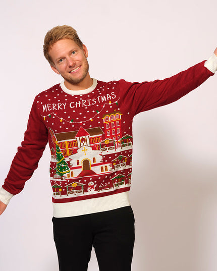 Suéter de Navidad "Julemærkehjemmet" para Hombres - Opción Popular