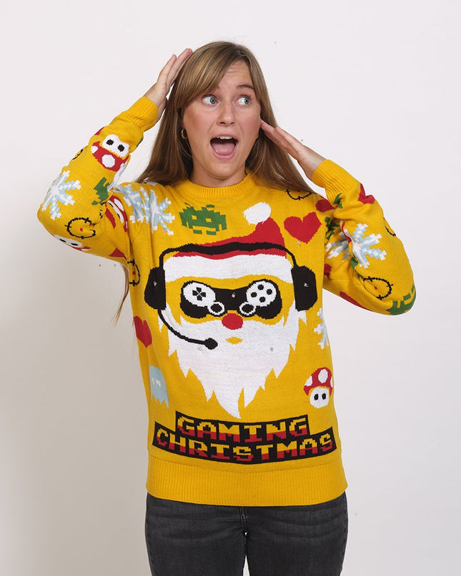 Gamer Christmas Sweater for Men - Bright and Festive