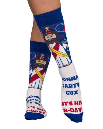 Jesus Birthday Boy Ugly Christmas Socks