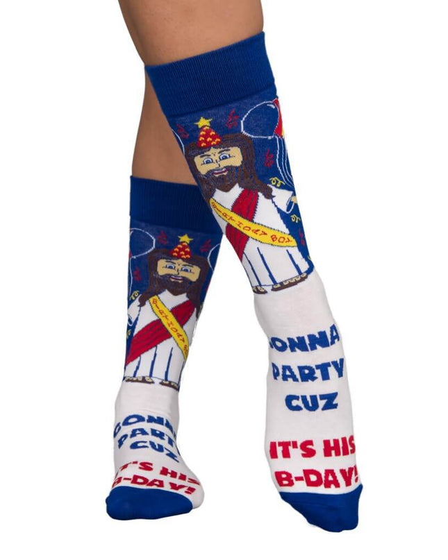 Jesus Birthday Boy Ugly Christmas Socks