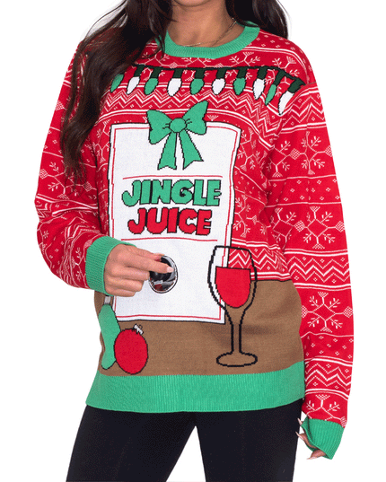Jingle Juice Beverage Themed Ugly Christmas Sweater