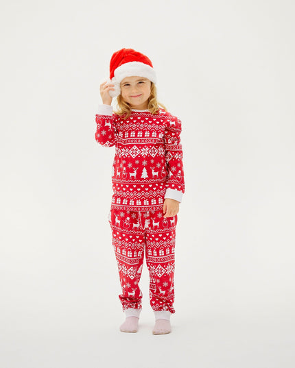 Peaceful Bordeaux Christmas Pajamas for Kids