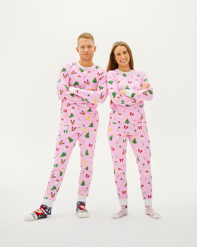 Pink Christmas Pajamas for the Family