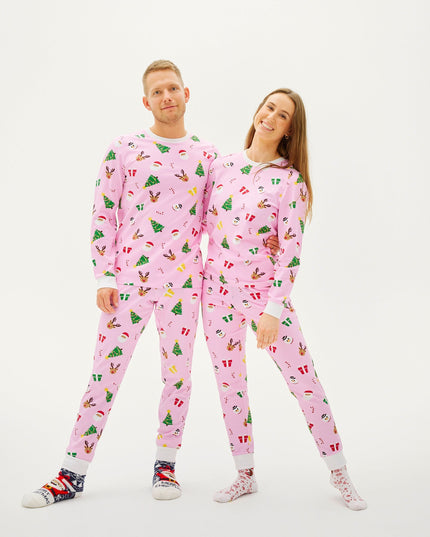 Pinkish Christmas Pajamas for Men - All-Year Comfort