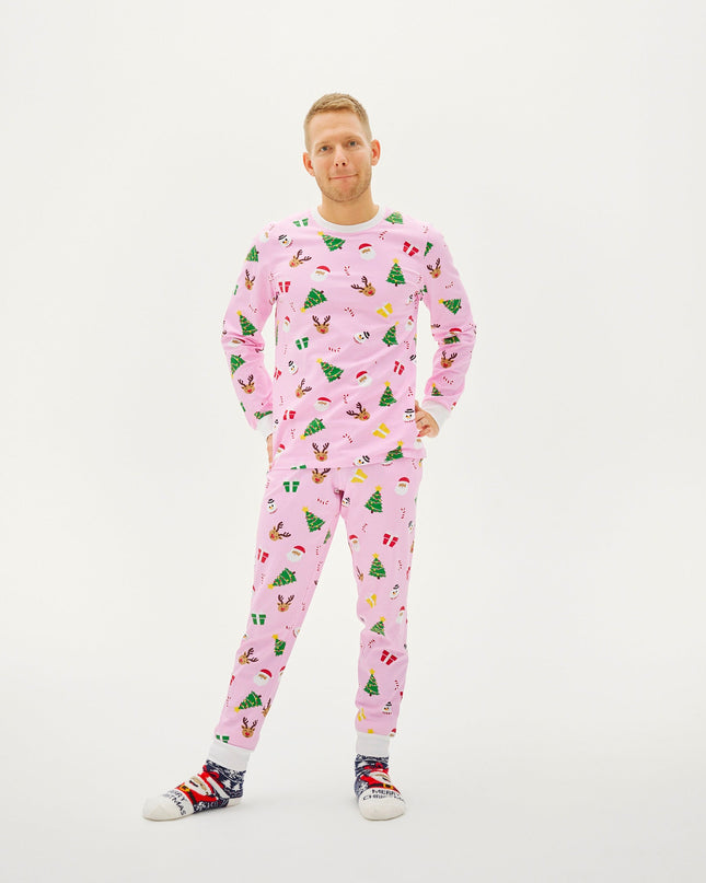 Pinkish Christmas Pajamas for Men - All-Year Comfort