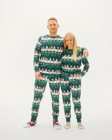 Cozy Christmas Green Pajamas for the Family