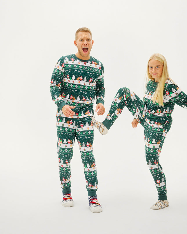 Cozy Family Green Christmas Pajamas