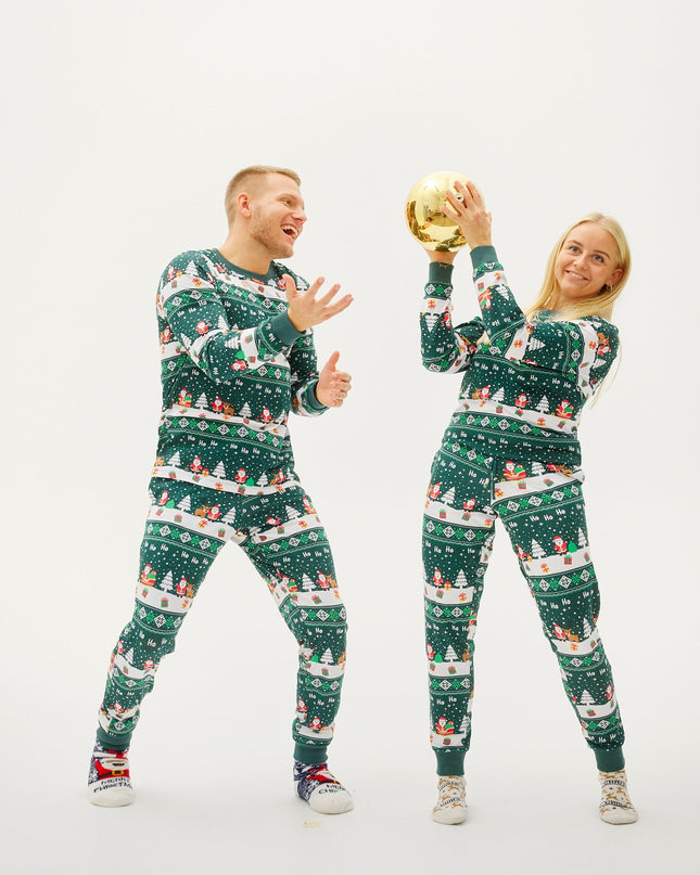 Cozy Family Green Christmas Pajamas