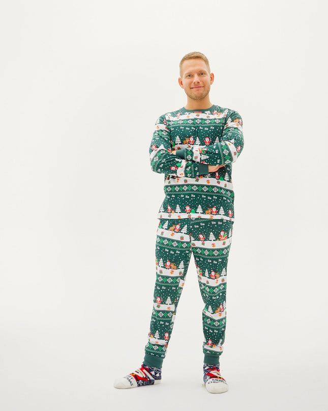 Cozy Family Green Christmas Pajamas