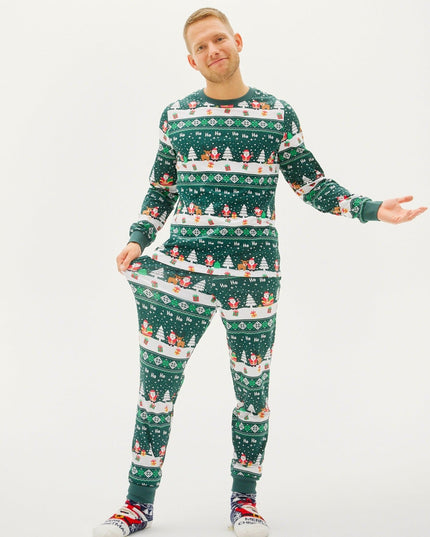 Cozy Christmas Green Pajamas for the Family