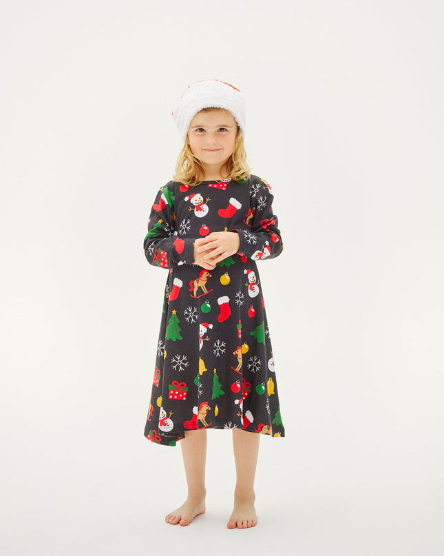 Black Christmas Dress for Kids