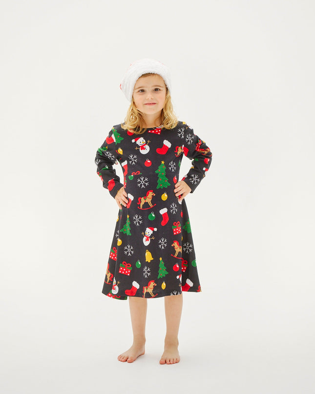 Black Christmas Dress for Kids