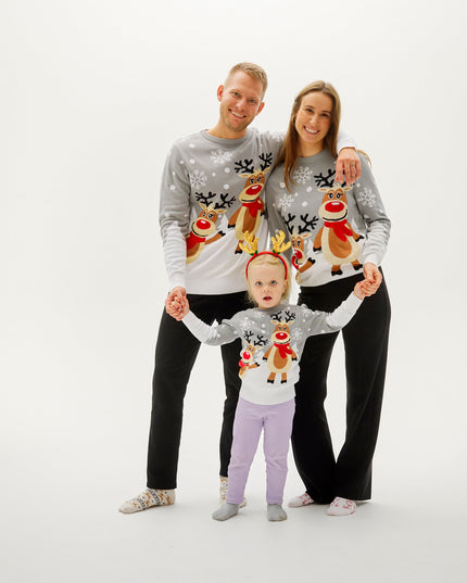 Suéter navideño lindo para niños - Diseño familiar