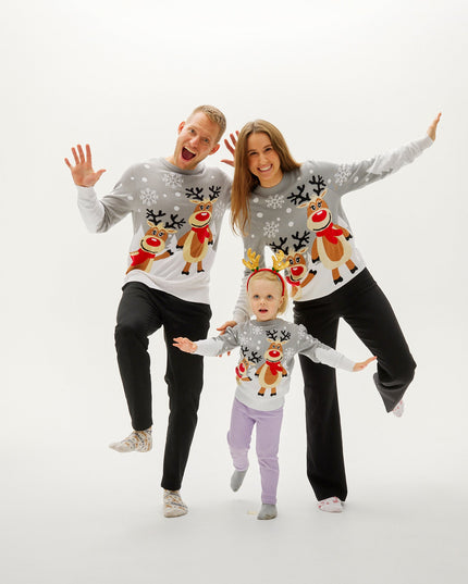 Suéter navideño lindo para niños - Diseño familiar