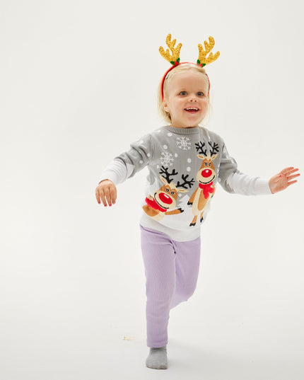 Suéter navideño lindo para niños - Diseño familiar