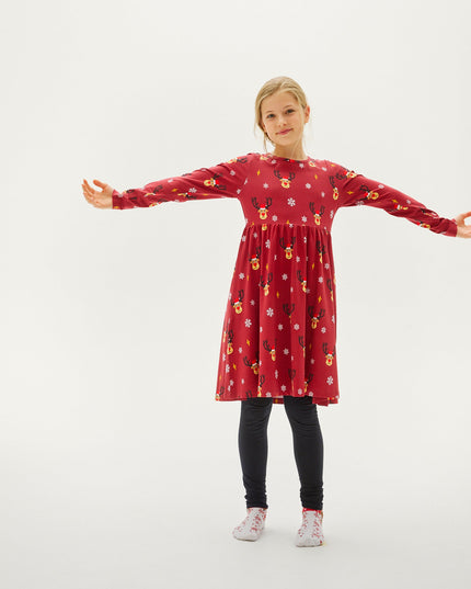 Rudolph Christmas Dress for Kids