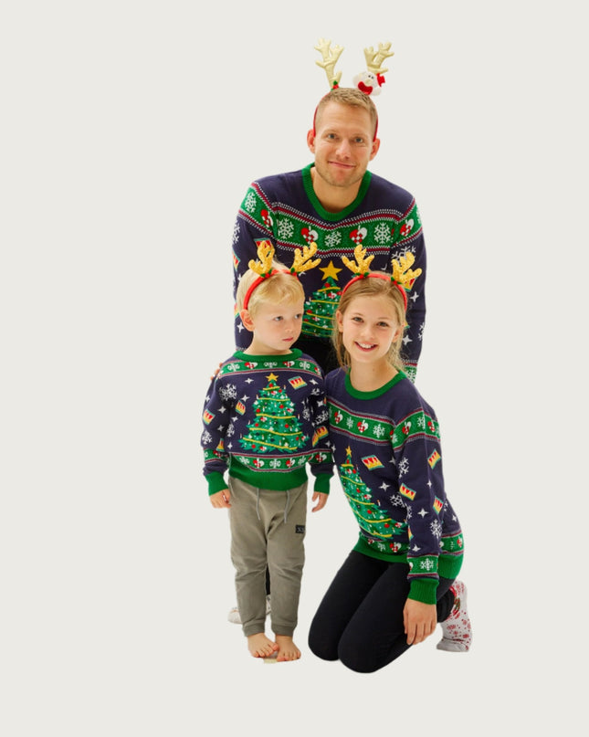 LED Christmas Tree Sweater for Kids