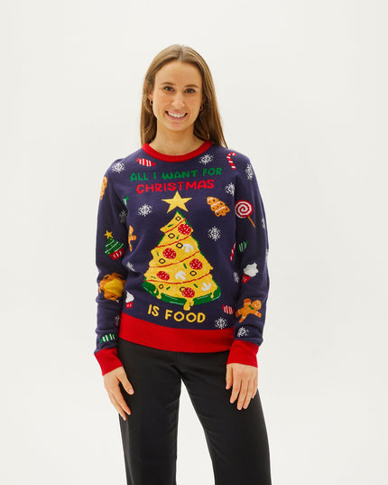 All I Want For Christmas Is Food Sweater - Women