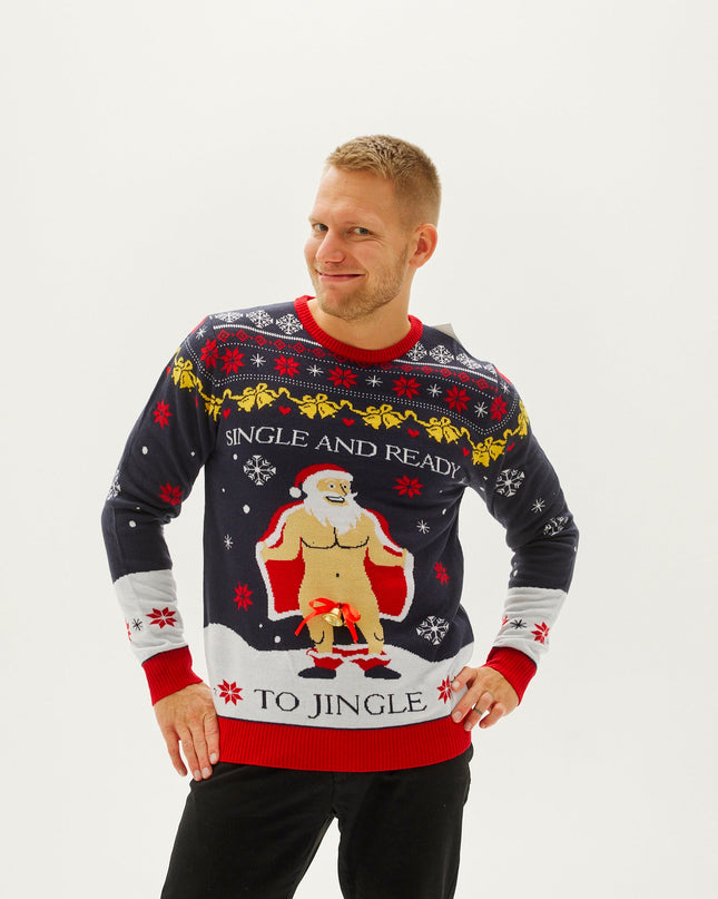 Single and Ready to Jingle Christmas Sweater for Men