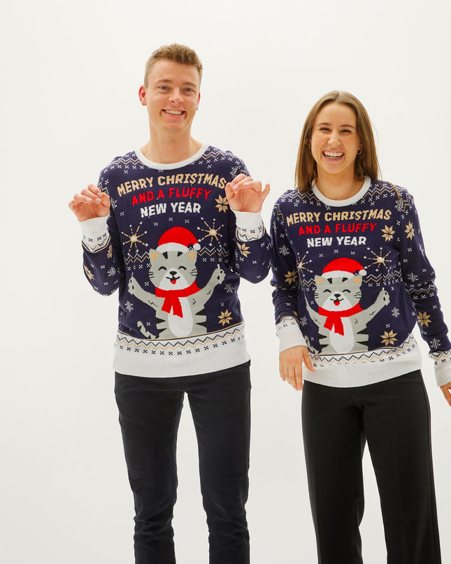 Merry Christmas And A Fluffy New Year Sweater - Women