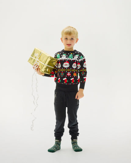 Joyful Kids Christmas Sweater for Family Fun