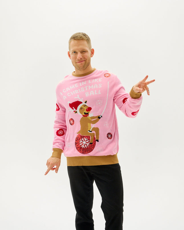 "I Came In Like A Christmas Ball" Sweater for Men - Trine Collection