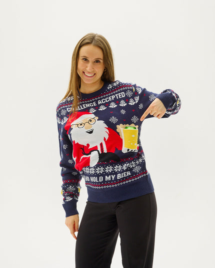 Ho Ho Hold My Beer Women's Christmas Sweater
