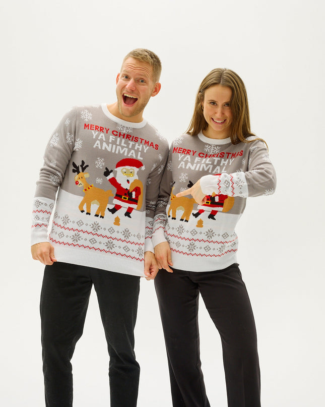 Ya Filthy Animal Christmas Sweater - Women