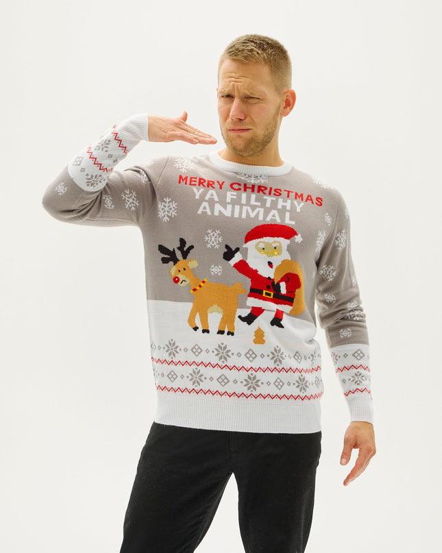 Ya Filthy Animal Christmas Sweater - Men