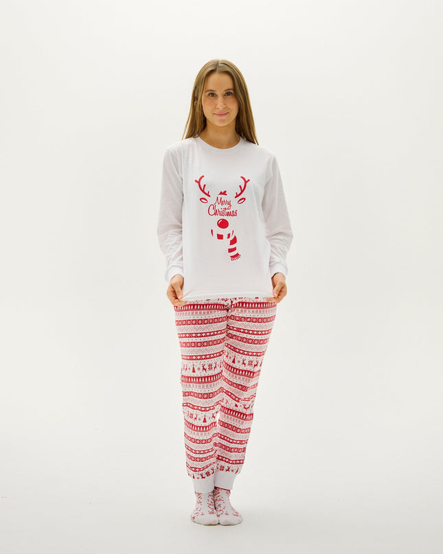 Cute Red Christmas Pajamas for Women - Family Collection