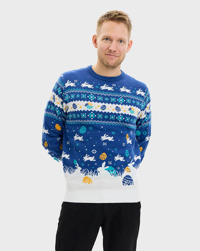 Cute Easter Sweater Blue - Men's Edition