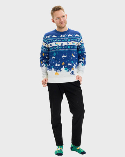 Cute Easter Sweater Blue - Men's Edition