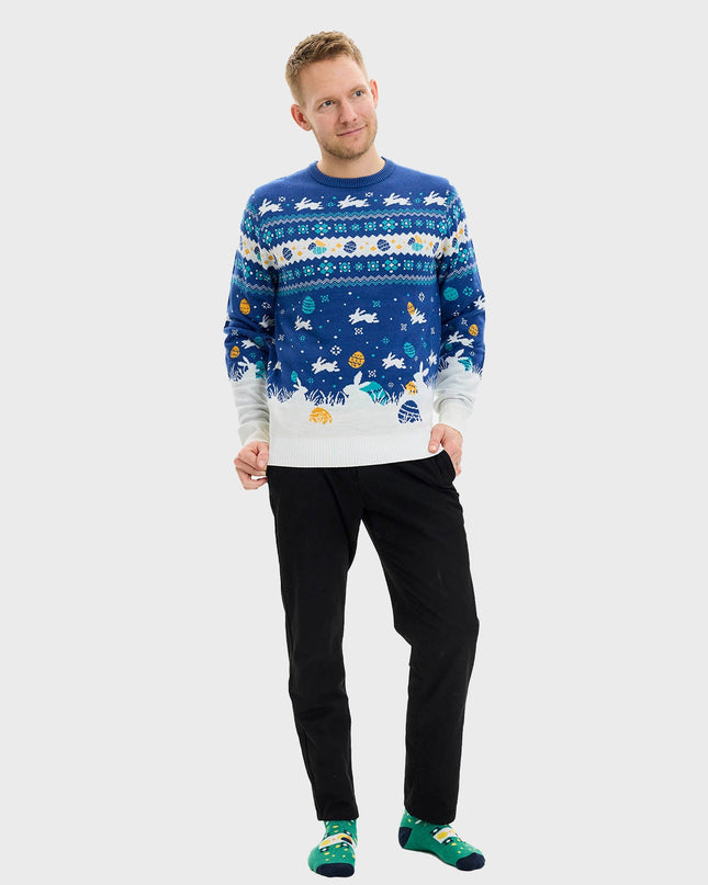 Cute Easter Sweater Blue - Men's Edition