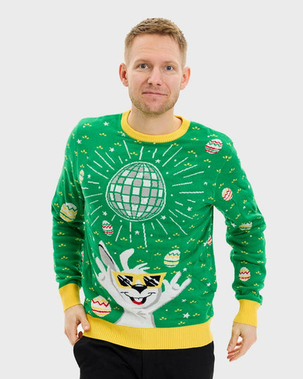 Disco Easter Sweater Green for Men