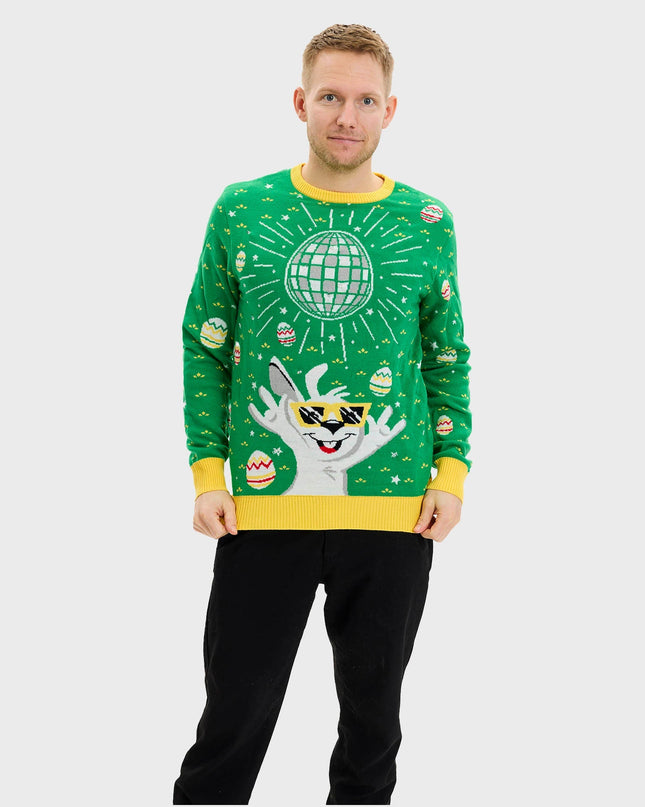 Disco Easter Sweater Green for Men