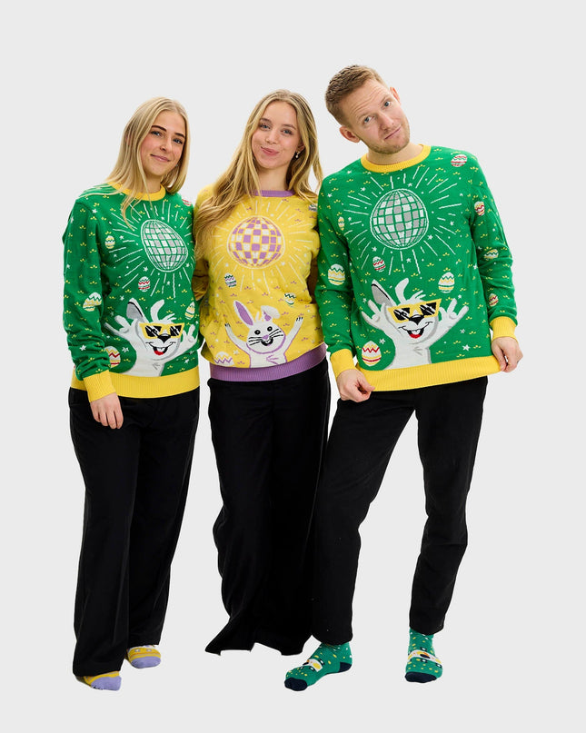 Disco Easter Sweater Green - Women's Edition