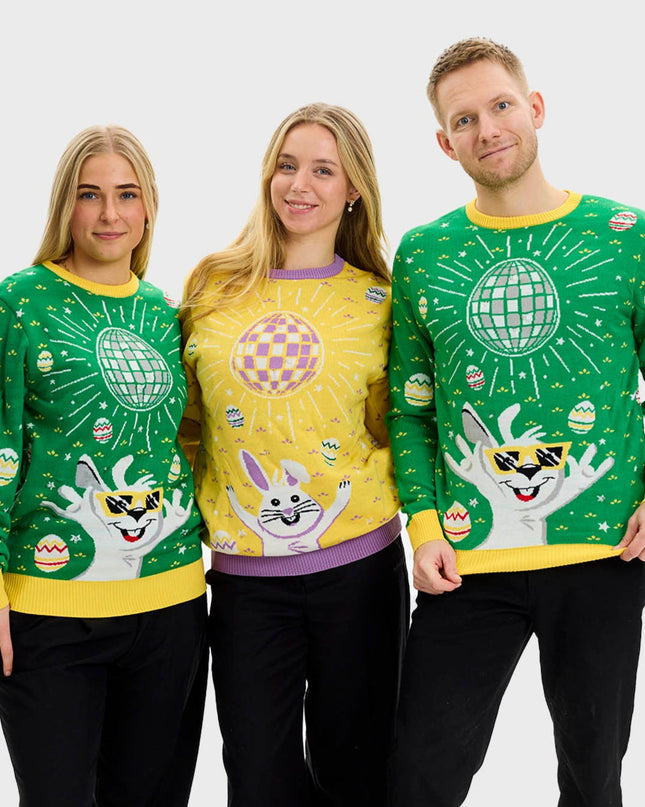 Disco Easter Sweater Green - Women's Edition