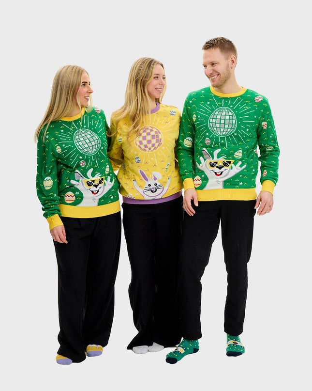 Disco Easter Sweater Green - Women's Edition